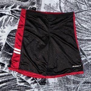 Extra small red and black basketball shorts